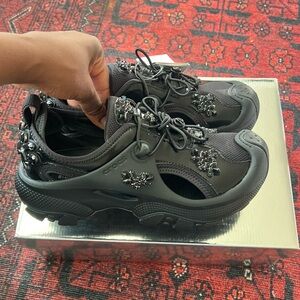 CROCS Black Embellished Sandals